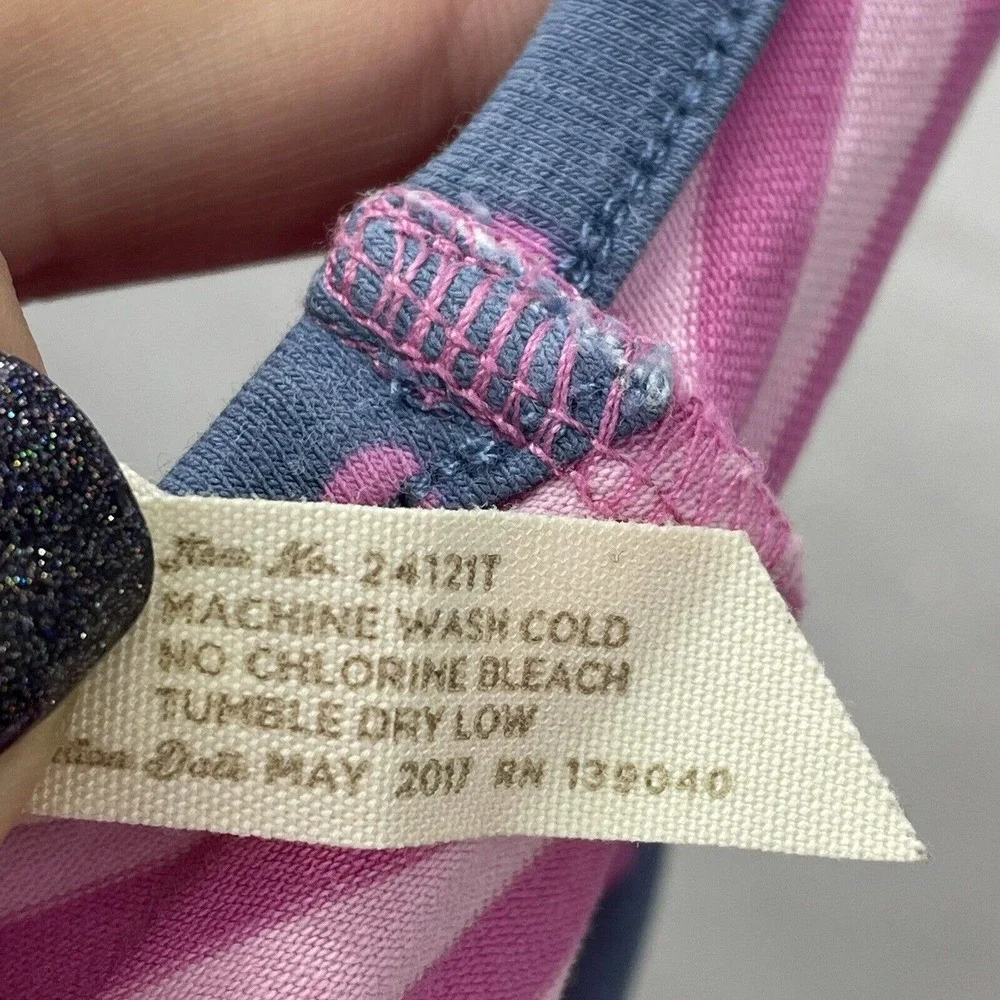 Matilda Jane Little‎ Girls Size 4 Pink Striped W/ Clock Print Top 2017